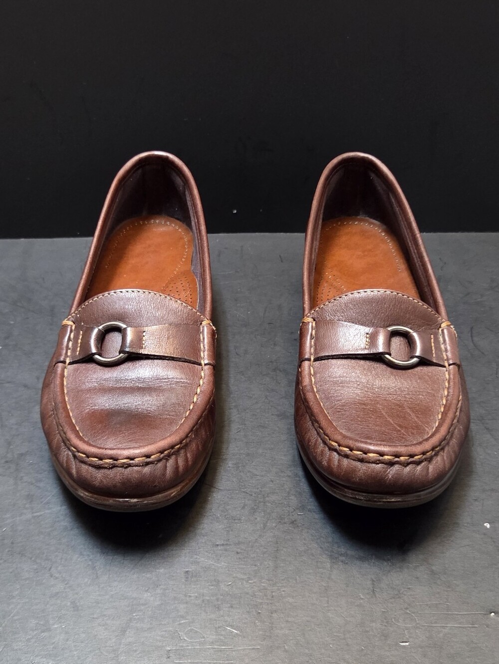 SAS Jewel Womens Leather Loafers Brown Size 8 Tripad Comfort Sole Slip On. 0227